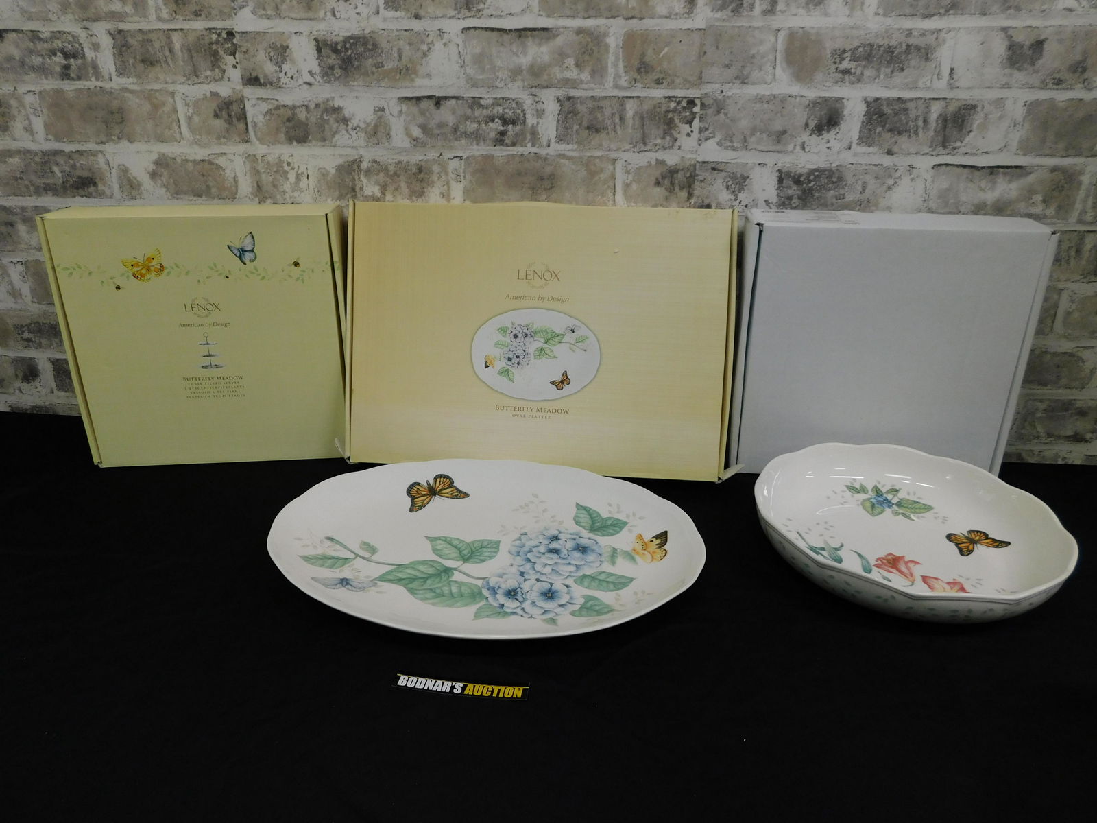 Group Lot of Lenox Butterfly Meadow Serving Pieces (1 of 12)