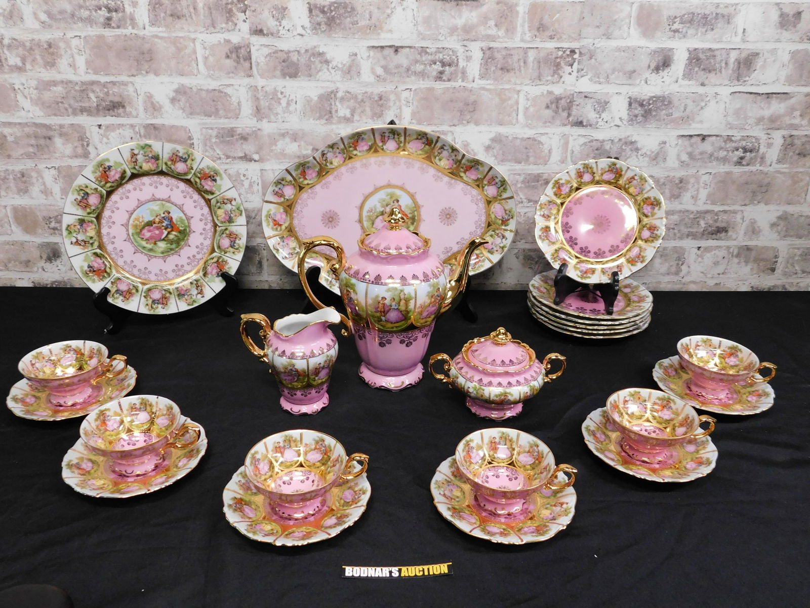 JK Carlsbad Courting Couple Dessert China Set (1 of 13)