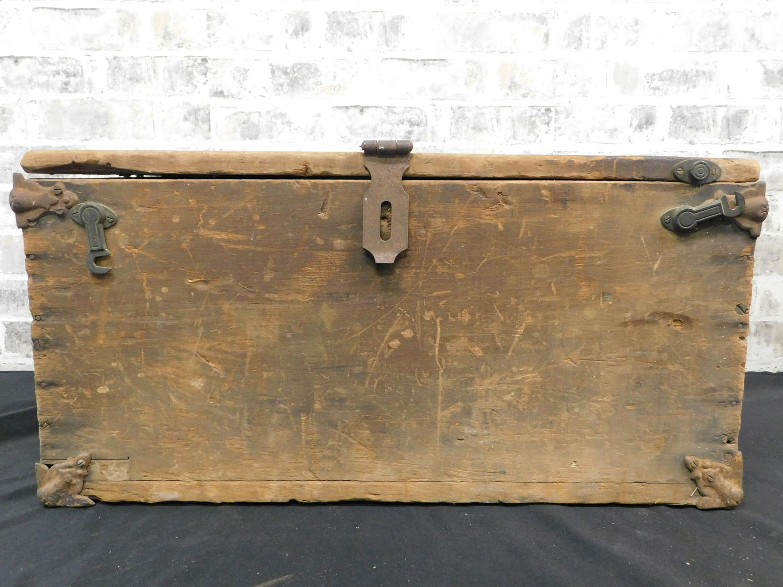 Antique Homemade Wooden Trunk (1 of 9)