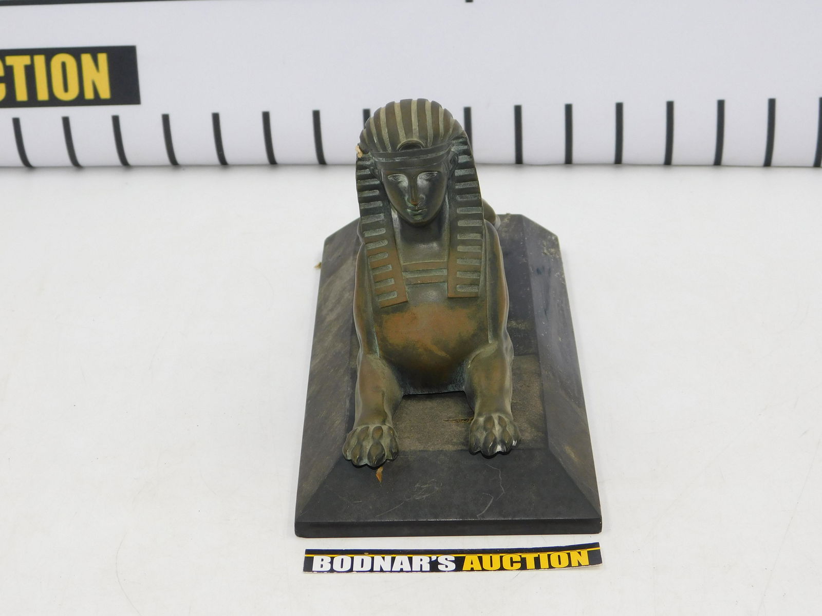 Bronze Sphinx on Marble Base (1 of 7)
