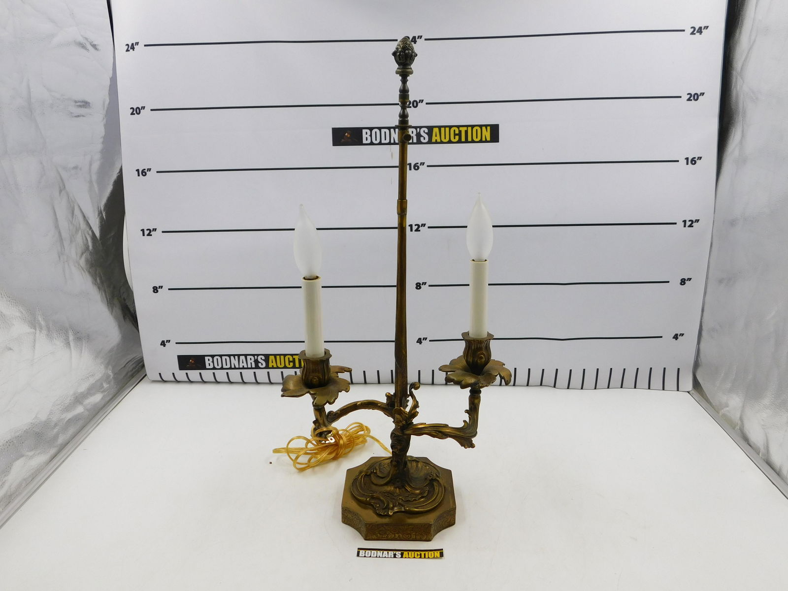 Mixed Metal French Style Candelabra Table Lamp (1 of 8)