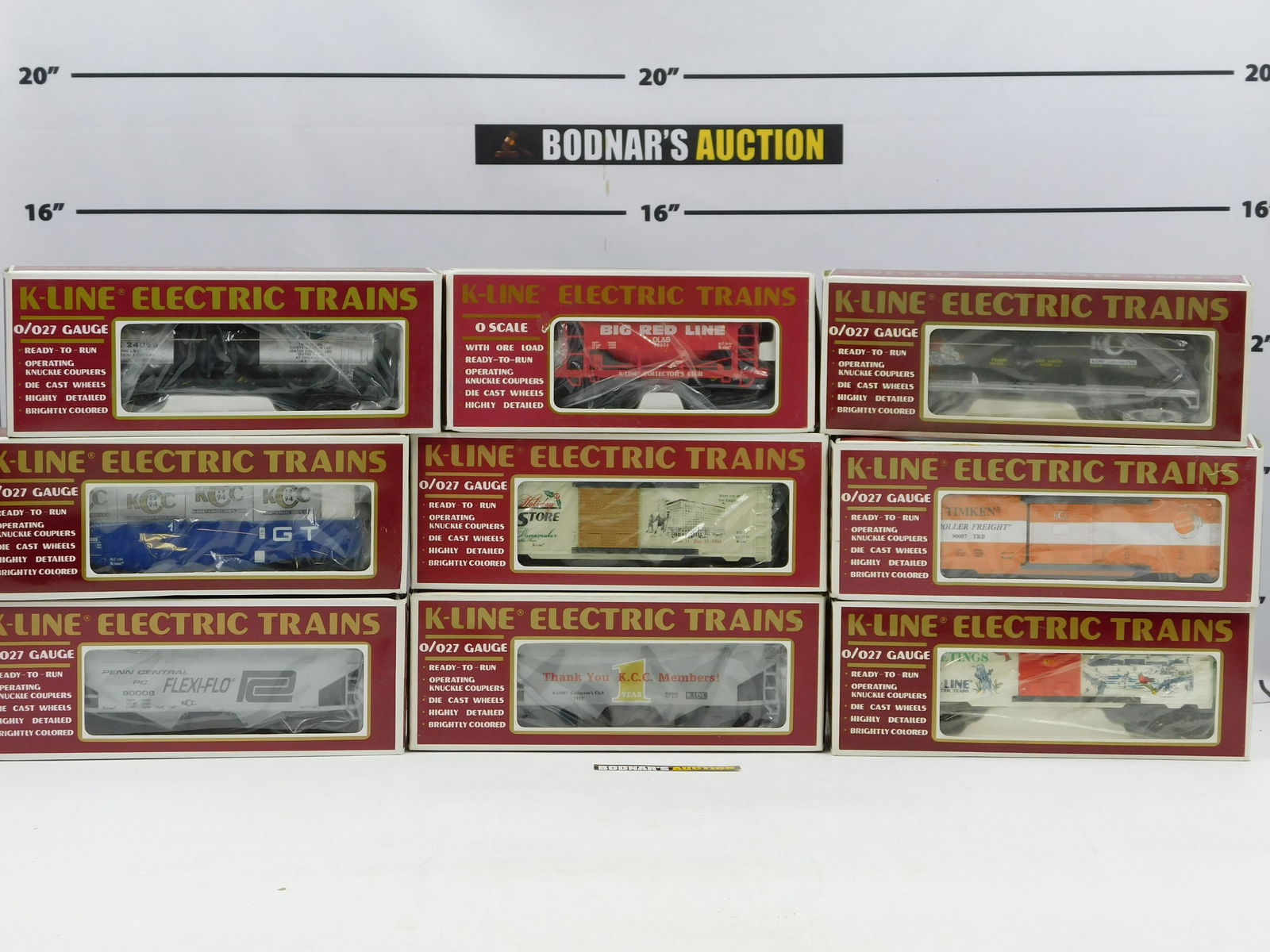 Lot of 9 K-Line O Gauge Rolling Stock Trains (1 of 19)