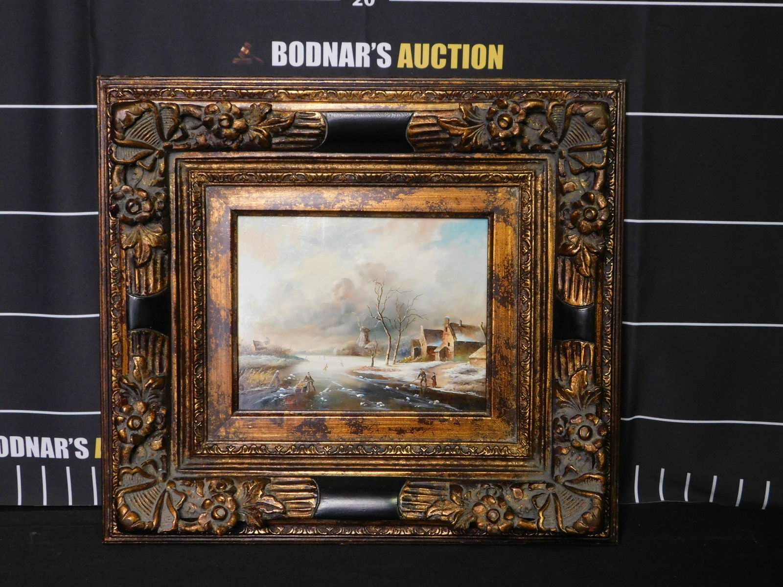 Oil on Wood Panel of Lake Scene - 20th Century (1 of 5)