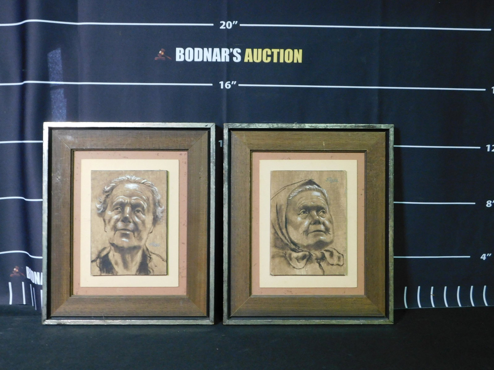 Pair of Oil on Board Portraits of Women: Pair of oil on boards portraits by J. Herr depicting women. Measures 13.5 inches tall by 11.5 inches long. All invoices must be paid within 24 hours of the sale. This auction is Local Pick Up, Shippin