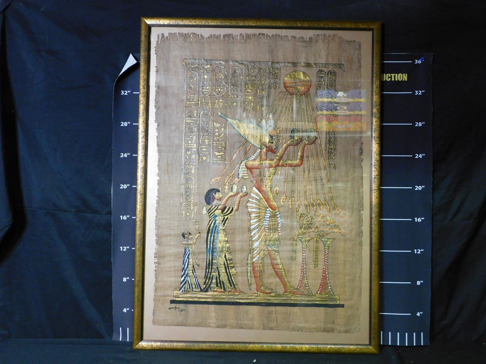 Framed Oil on Paper of Egyptian Scene (1 of 5)