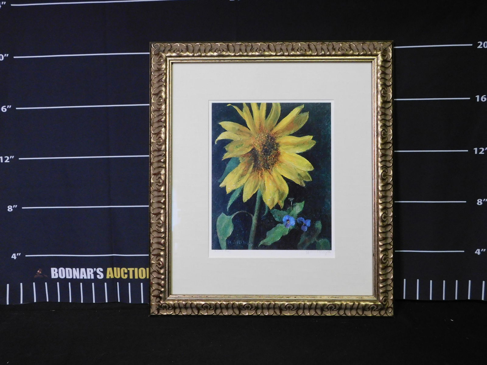 Framed Lithograph Entitled "Sunflower" (1 of 5)