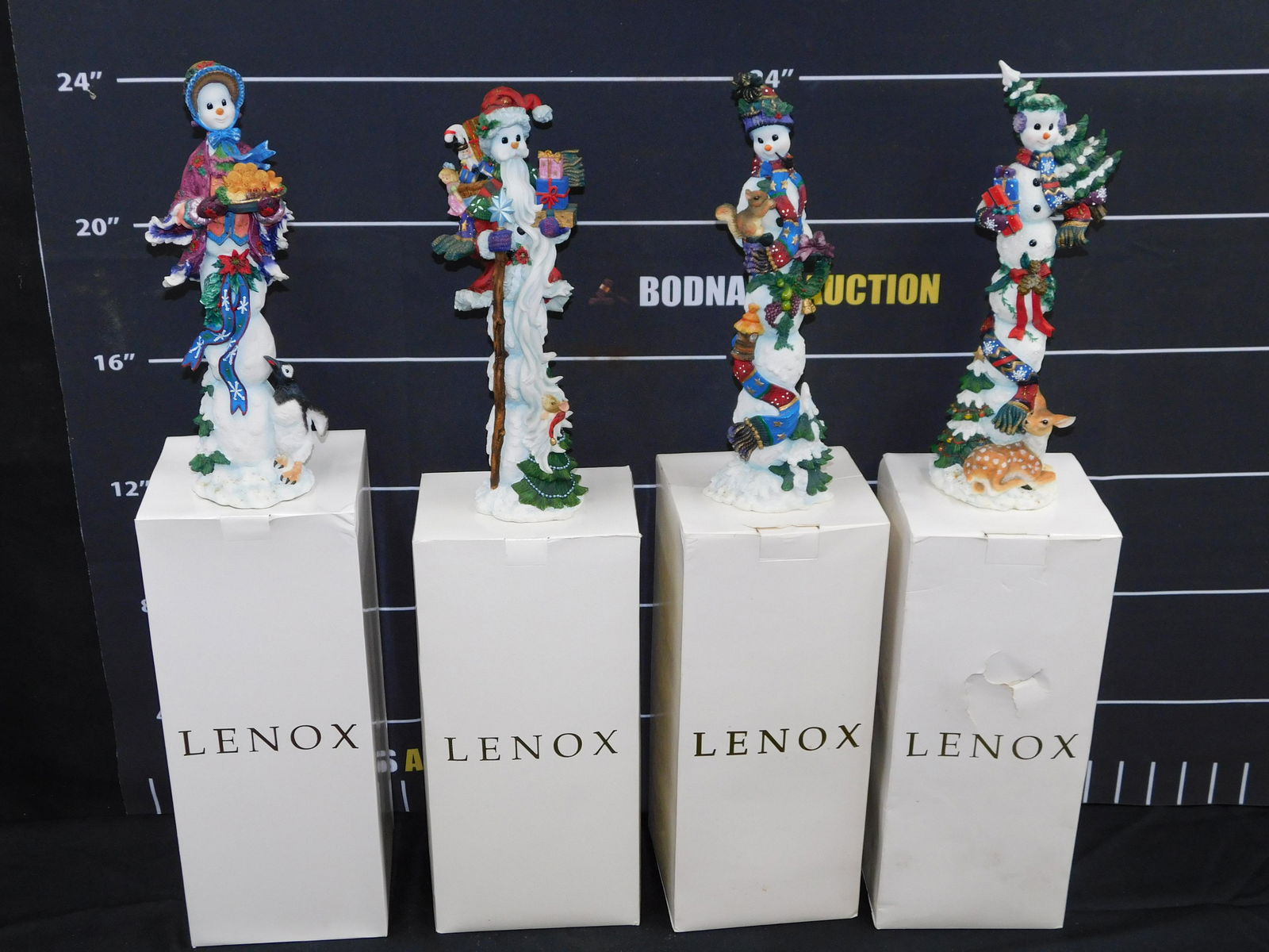 Lot of 4 Lenox Pencil Snowmen Figurines (1 of 4)