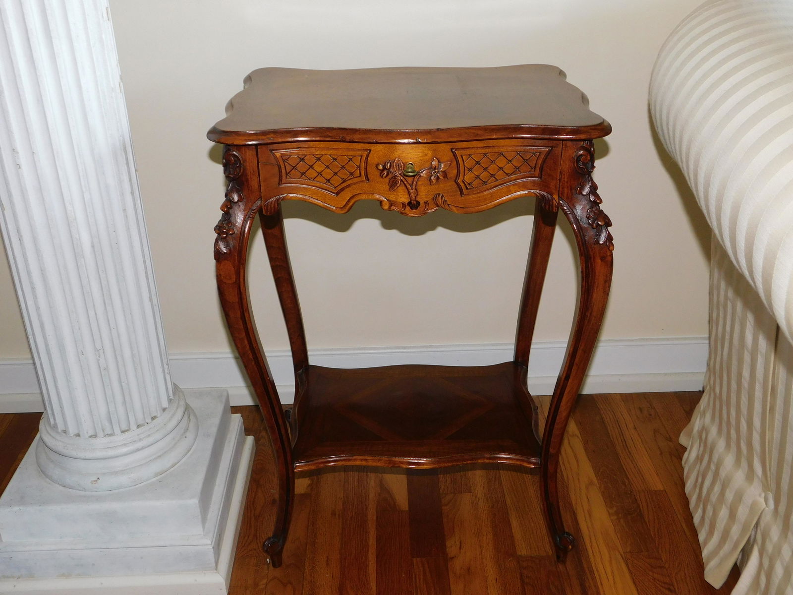 19th c French Walnut Stand (1 of 7)