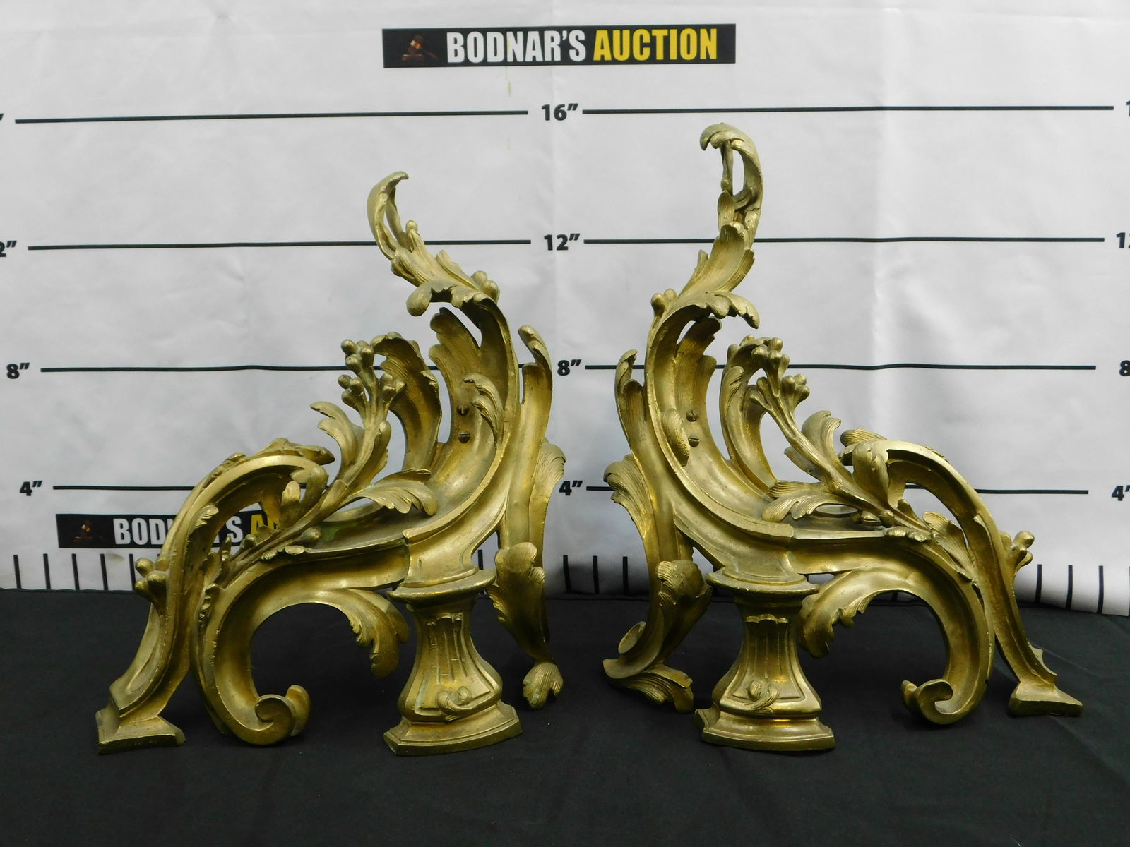 Pair of 19th Century French Bronze Fireplace Andirons (1 of 6)