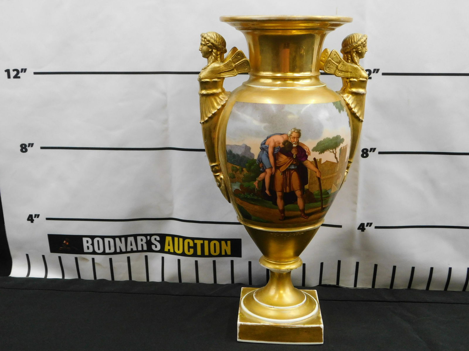 19th Century Egyptian Revival Double Handled Porcelain Vase (1 of 10)