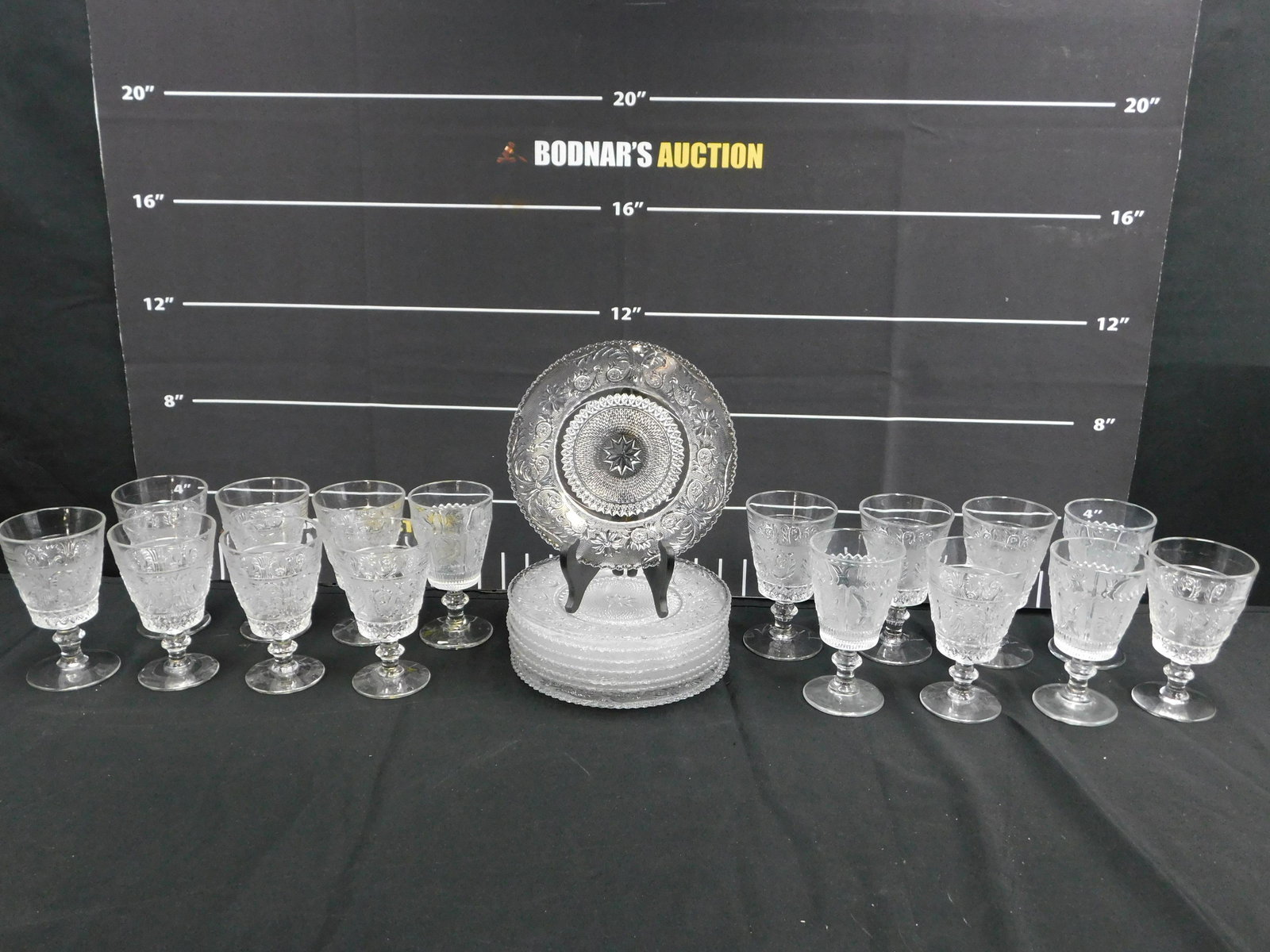 Victorian Pressed Glass Luncheon Set - 24 Piece (1 of 7)