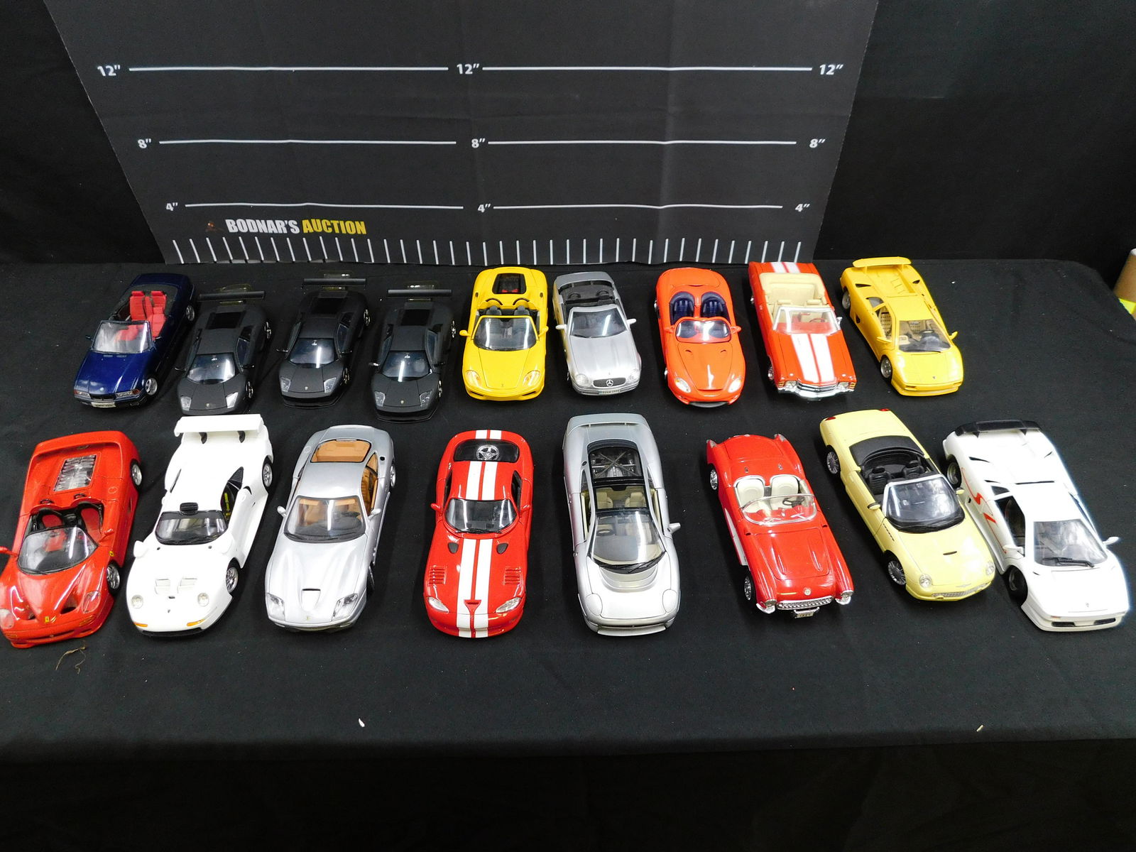 Lot of 17 Mixed Scale Diecast Cars (1 of 3)