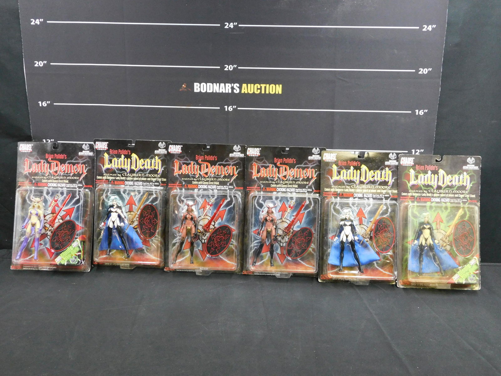 Lot of 6 Brian Pulido's Lady Death Action Figurines: Lot of 6 Brian Pulido's Lady Death Action Figurines - Chaos Comics - Moore Action Collectibles. Please read the terms and conditions. This sale will be broadcast live on sale day with full description