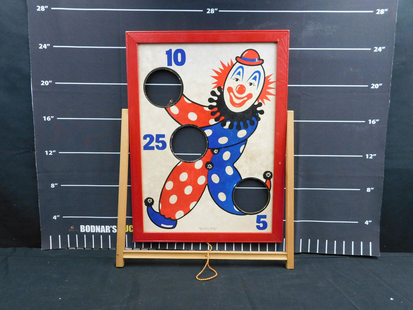 Vintage 1950's Wooden Bean Bag Toss Clown Circus Game (1 of 5)