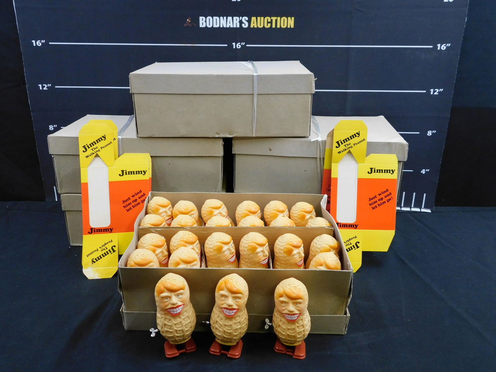 Lot of 144 Jimmy Carter Wind Up Peanuts (6 Cases) (1 of 3)