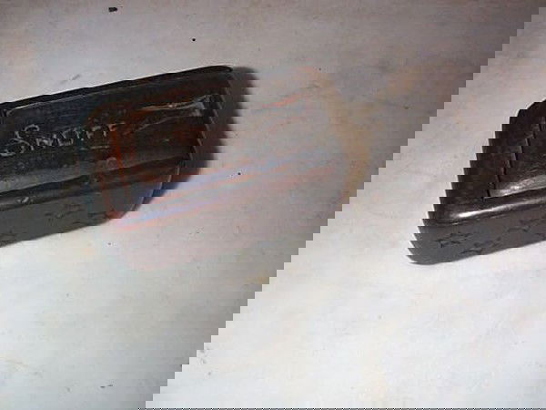 Folk Art Wood Snuff box. Has hand carved stars an: Folk Art Wood Snuff box. Has hand carved stars and whale fin. Measures 2" by 4 1/2" by 2 1/2" Buyer to pay 20 dollars shipping and handling to be sent US priority Mail. Insurance is at an additional c