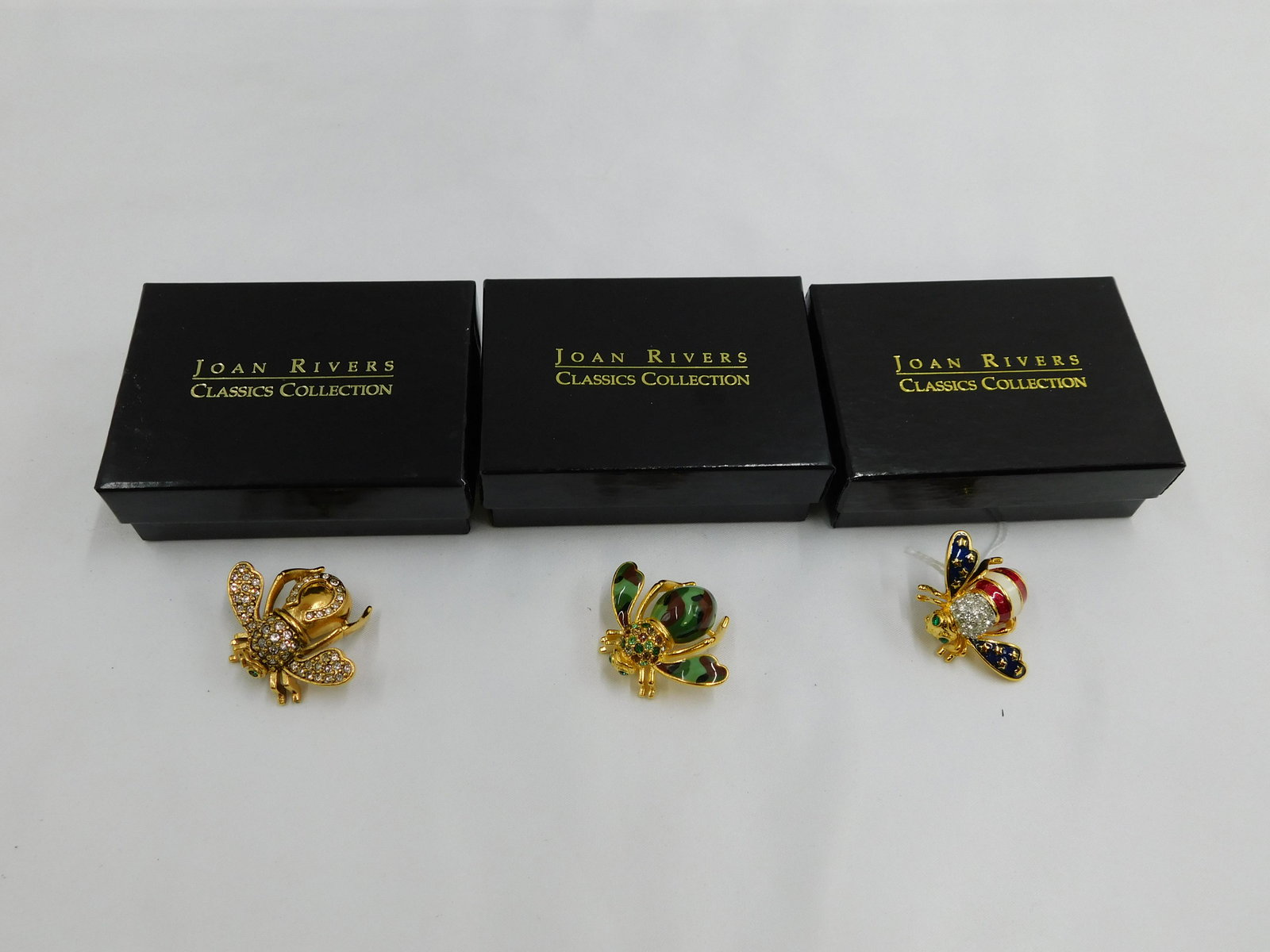 Lot of 3 Joan Rivers Classics Collection Bee Pins (1 of 4)