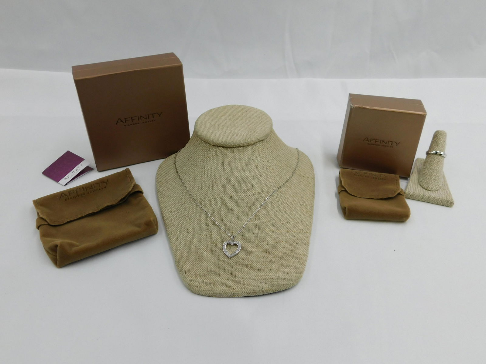 Lot of 2 Sterling Silver Affinity Diamond Jewelry (1 of 8)