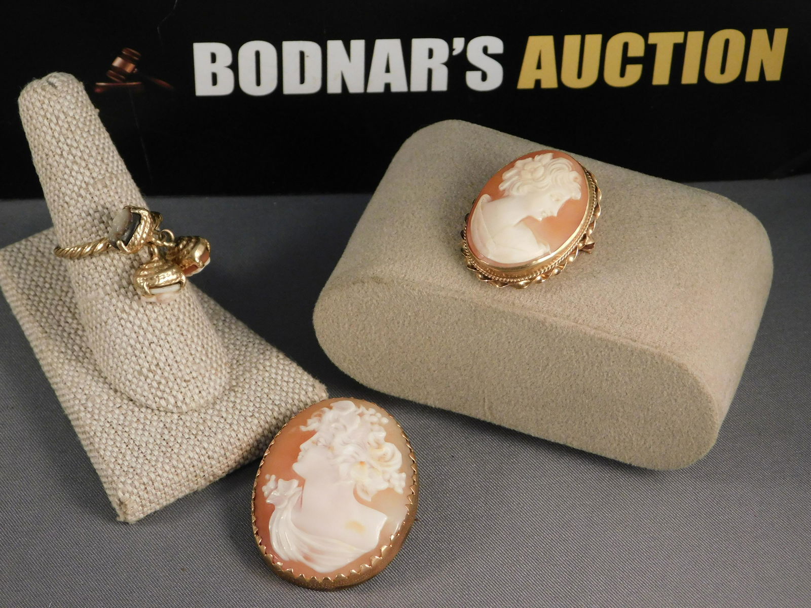 Group of 14K Yellow Gold and Cameo Jewelry (1 of 9)