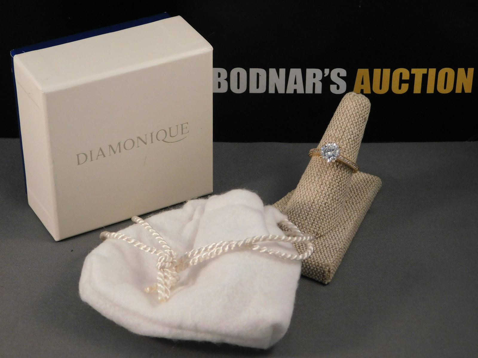 Diamonique 14K Ladies Engagement Style Ring (1 of 6)