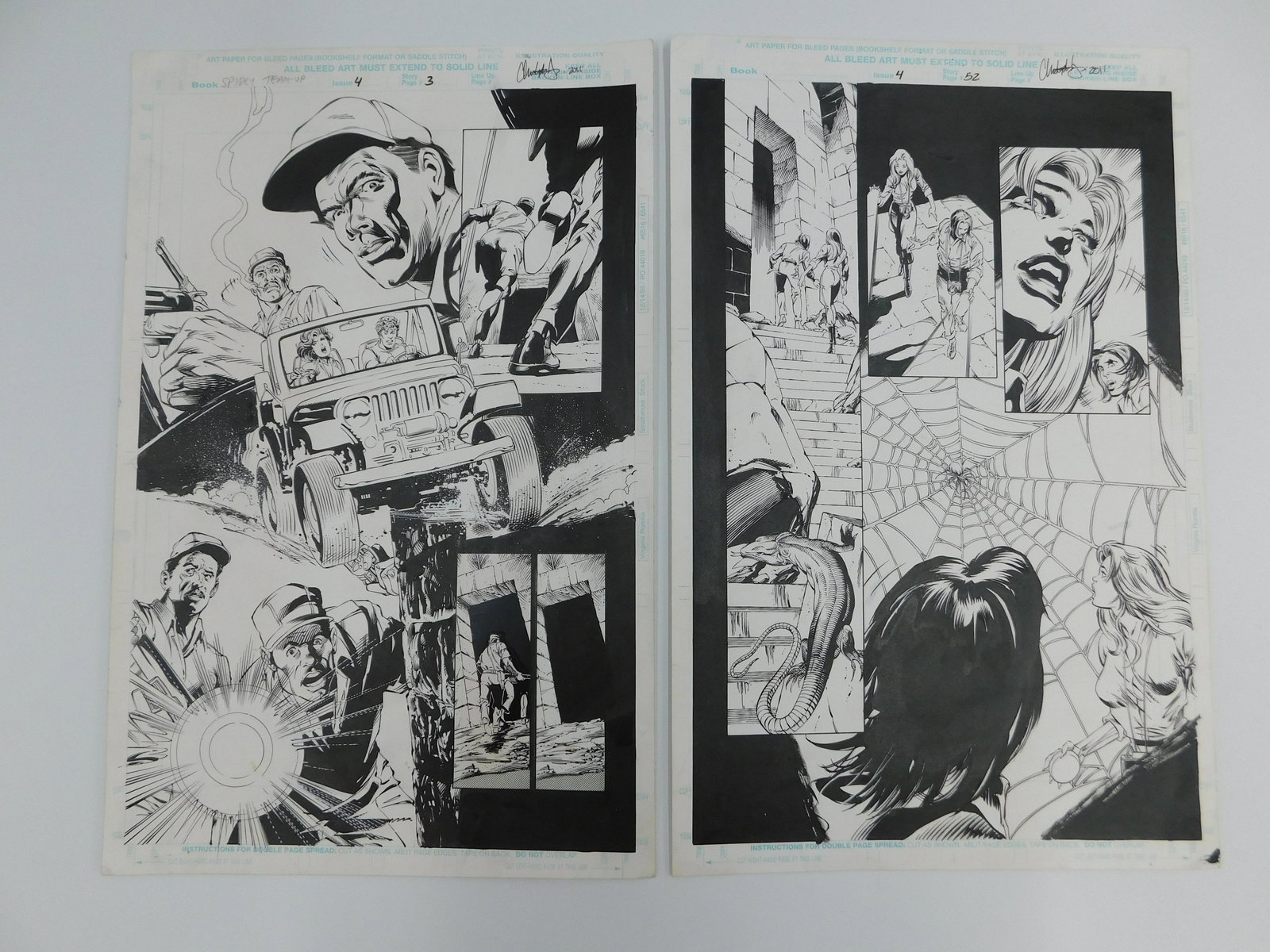 Lot of 2 Original Comic Art Pages - Spider-Man Team-Up (1 of 14)