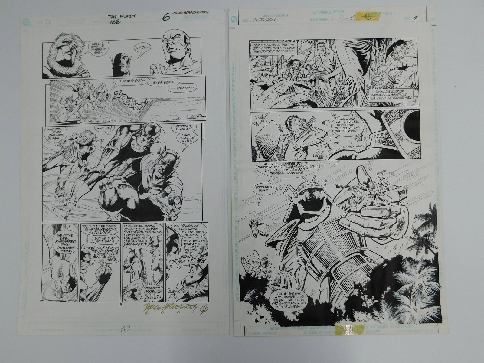 Lot of 2 Original Comic Book Art Pages - DC Comics (1 of 10)