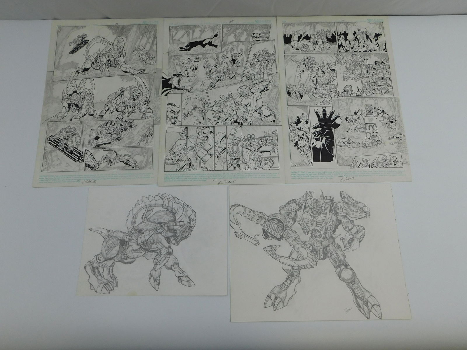 Lot of Transformers Original Comic Art (1 of 13)