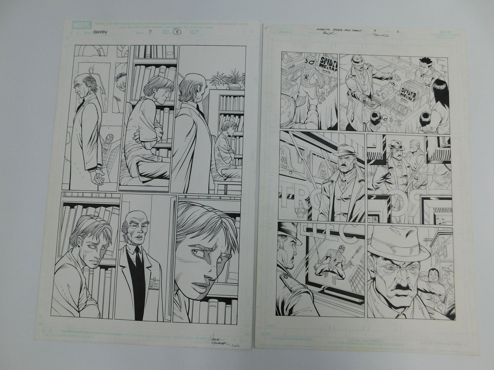 Lot of 2 Original Comic Art Pages - Marvel Comics (1 of 10)