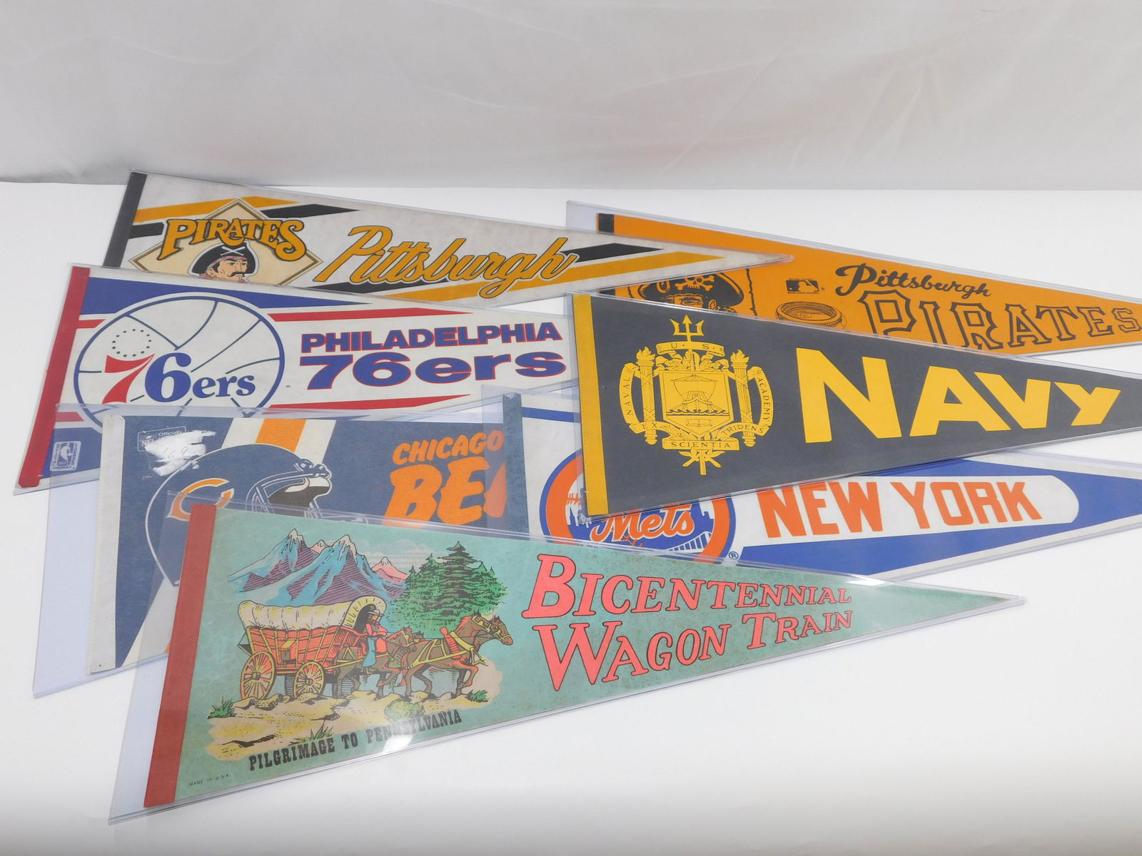 Lot of 7 Vintage Pennants (1 of 4)
