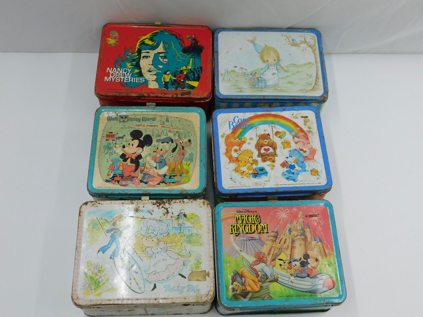 Lot of 6 Vintage Tin Lunch Boxes (1 of 4)