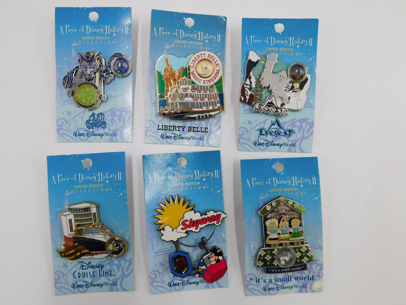 A Piece of Walt Disney World History II Limited Edition Pin Lot of 6 (1 of 3)