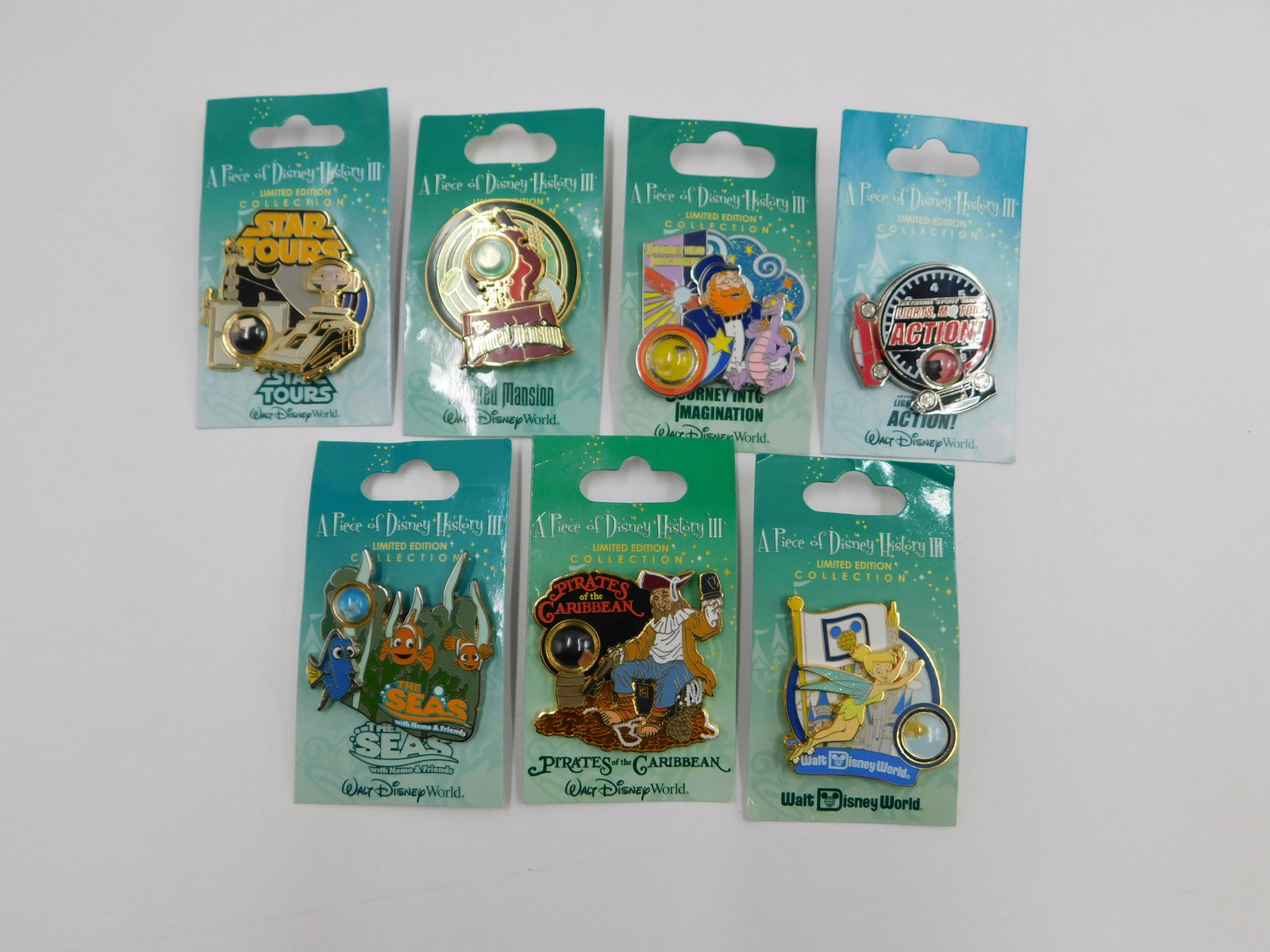 A Piece of Walt Disney World History III Limited Edition Pin Lot of 7 (1 of 3)