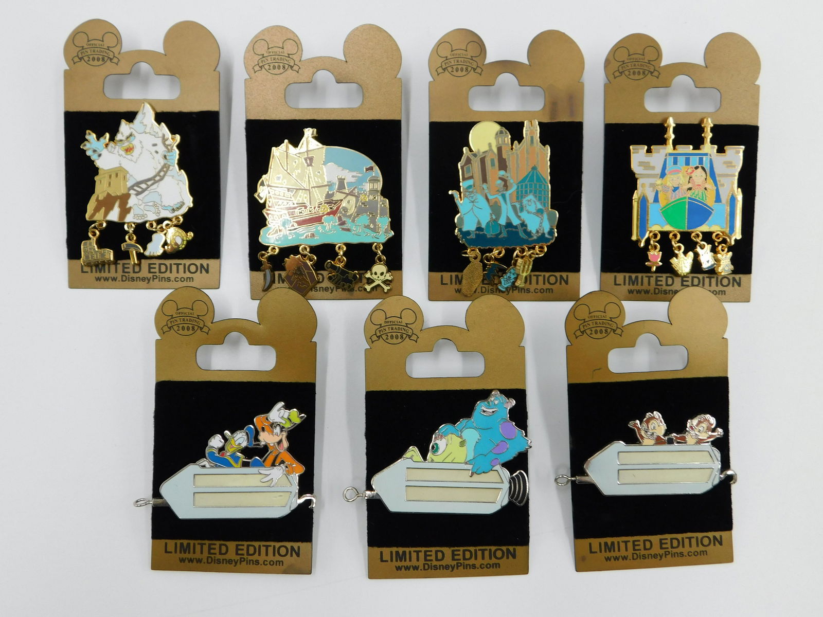 Lot of 7 Disney Gold Card Collection Limited Edition Pins (1 of 3)