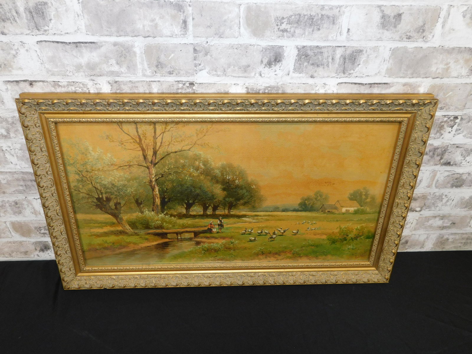 19th Century Watercolor on Paper - Country Scene (1 of 4)