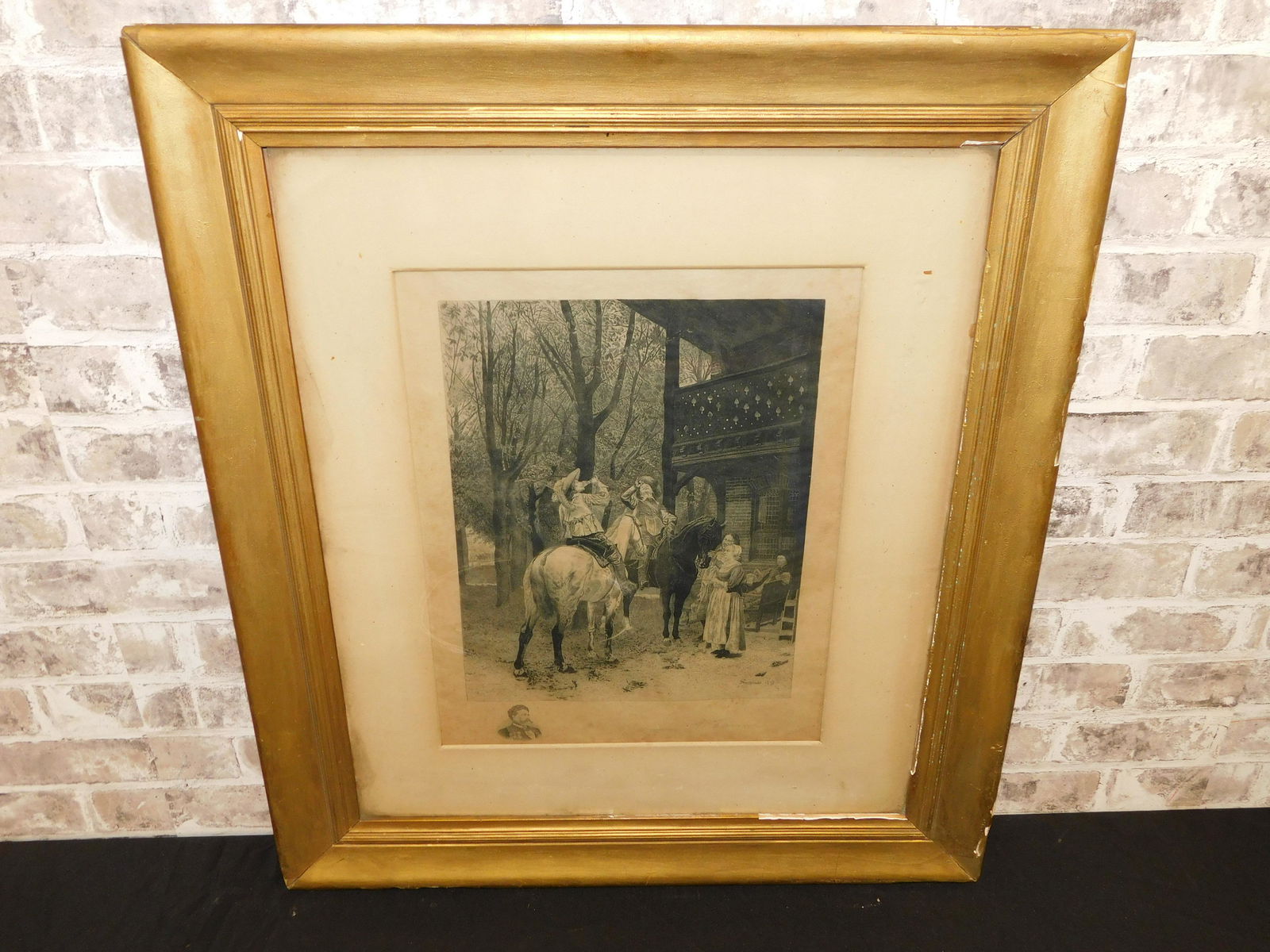 19th Century Etching - Cavalier's on Horseback (1 of 5)