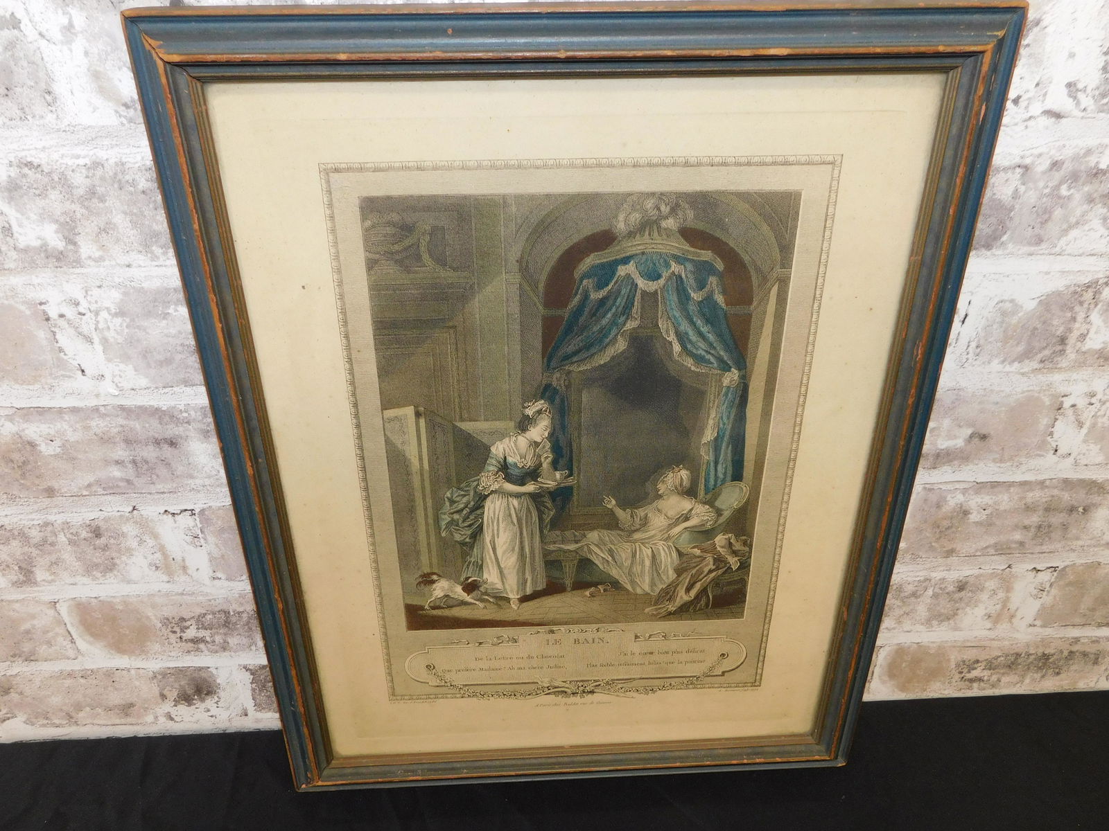 18th Century Woodcut Etching - "Le Bain" (1 of 4)