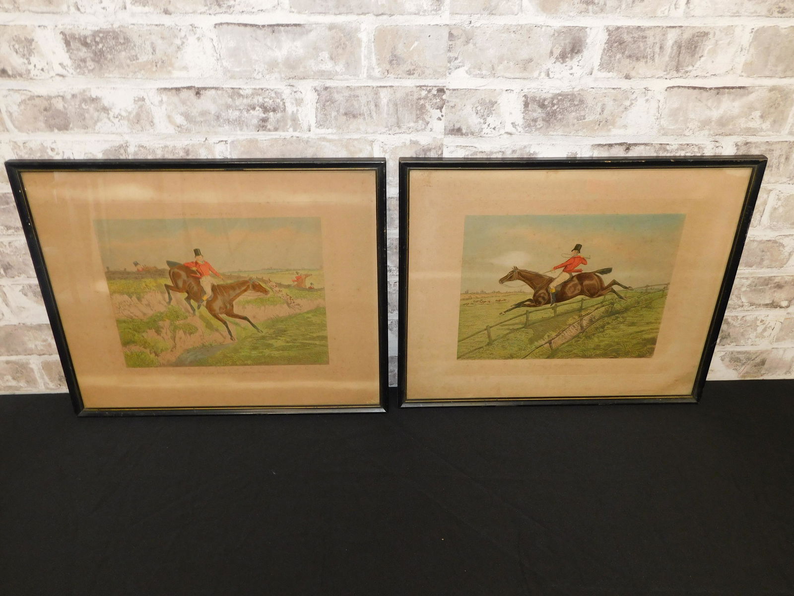Pair of Hunt Scene Hand Colored Prints (1 of 5)