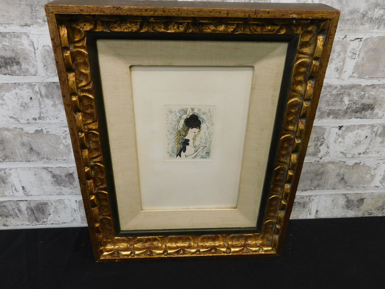 Hand Colored Lithograph - Portrait of a Woman (1 of 4)