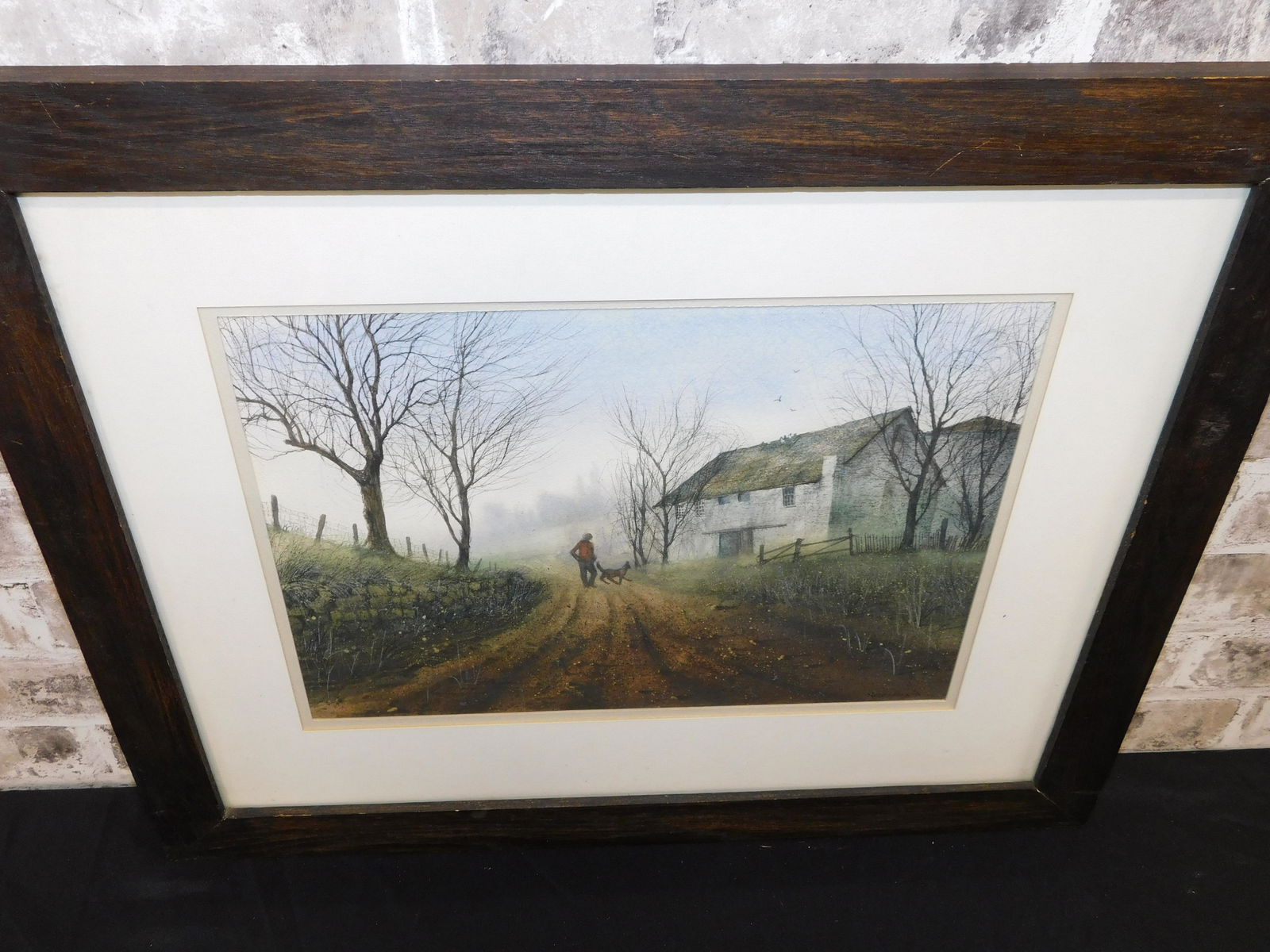 Watercolor - Barn Scene in the Fall (1 of 5)