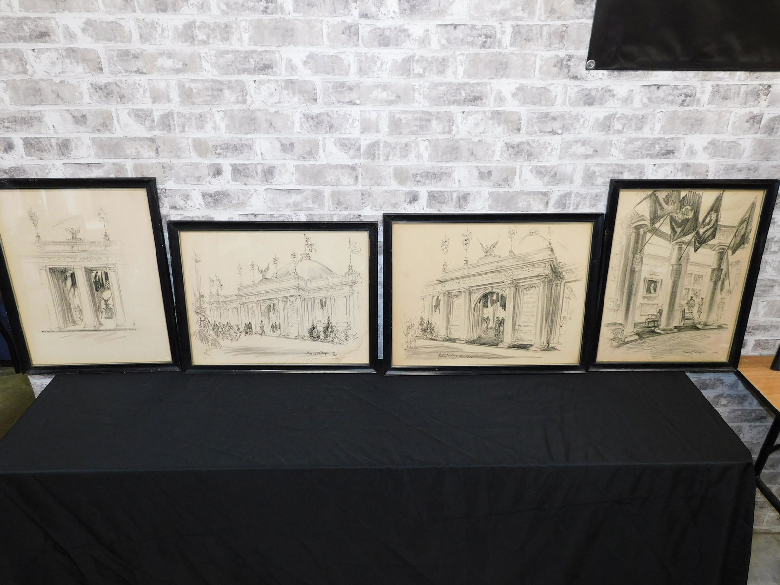 Set of 4 Lithographs - Flags of America (1 of 7)