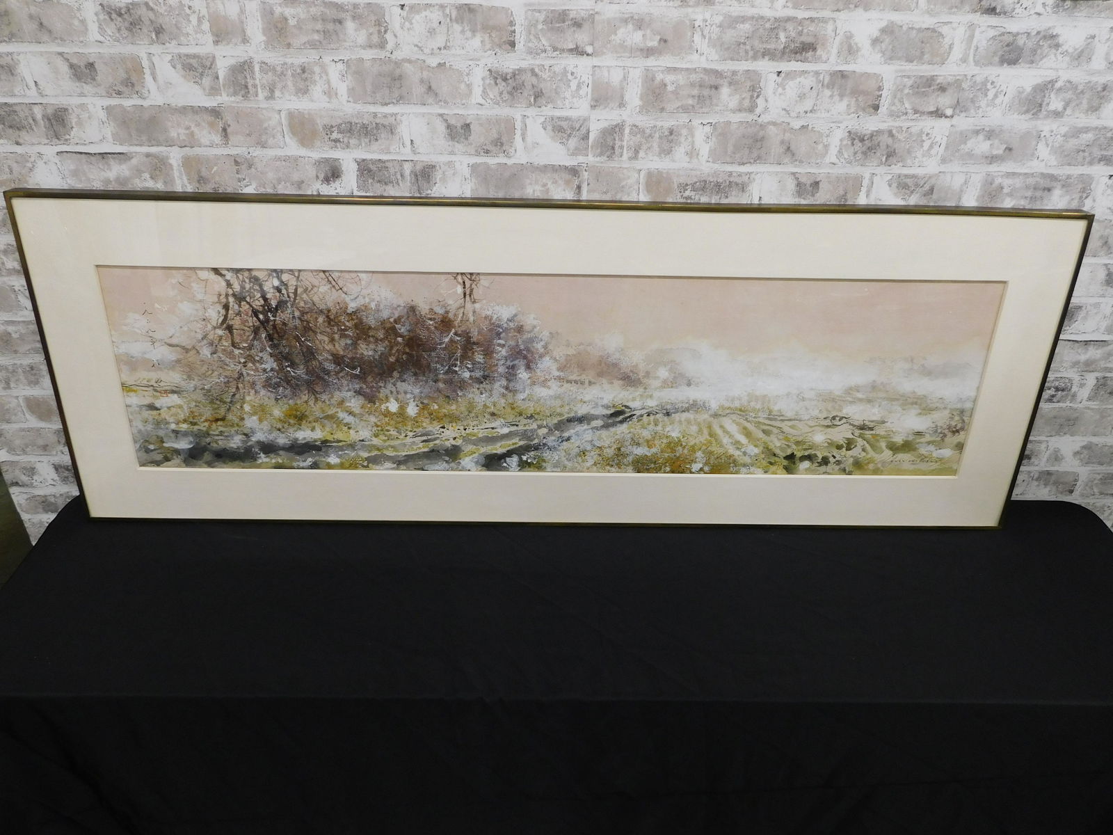 Watercolor Entitled "Winter in Minnesota": Watercolor by Chen Chi (1912-2005) Entitled "Winter in Minnesota" Dated 1949. Signed lower right. Measures 13.5" tall x 54" wide. All invoices must be paid within 24 hours of the sale. Shipping option