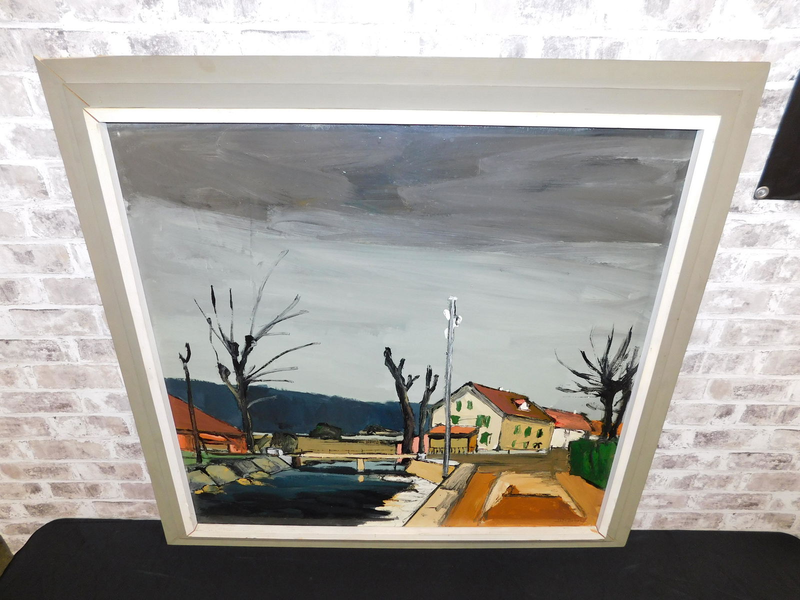 Oil on Board - Mid Century Modern Scene (1 of 4)