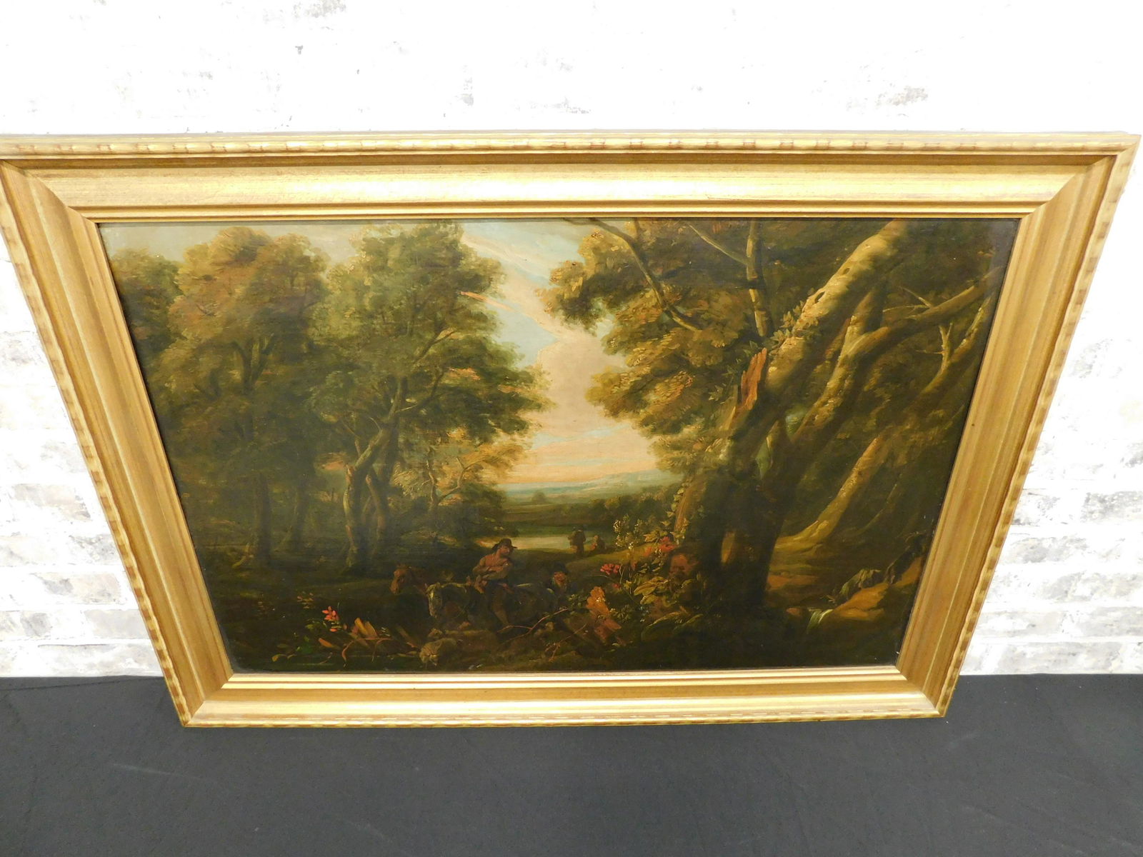 19th Century Oil on Canvas - Men on Horseback (1 of 8)