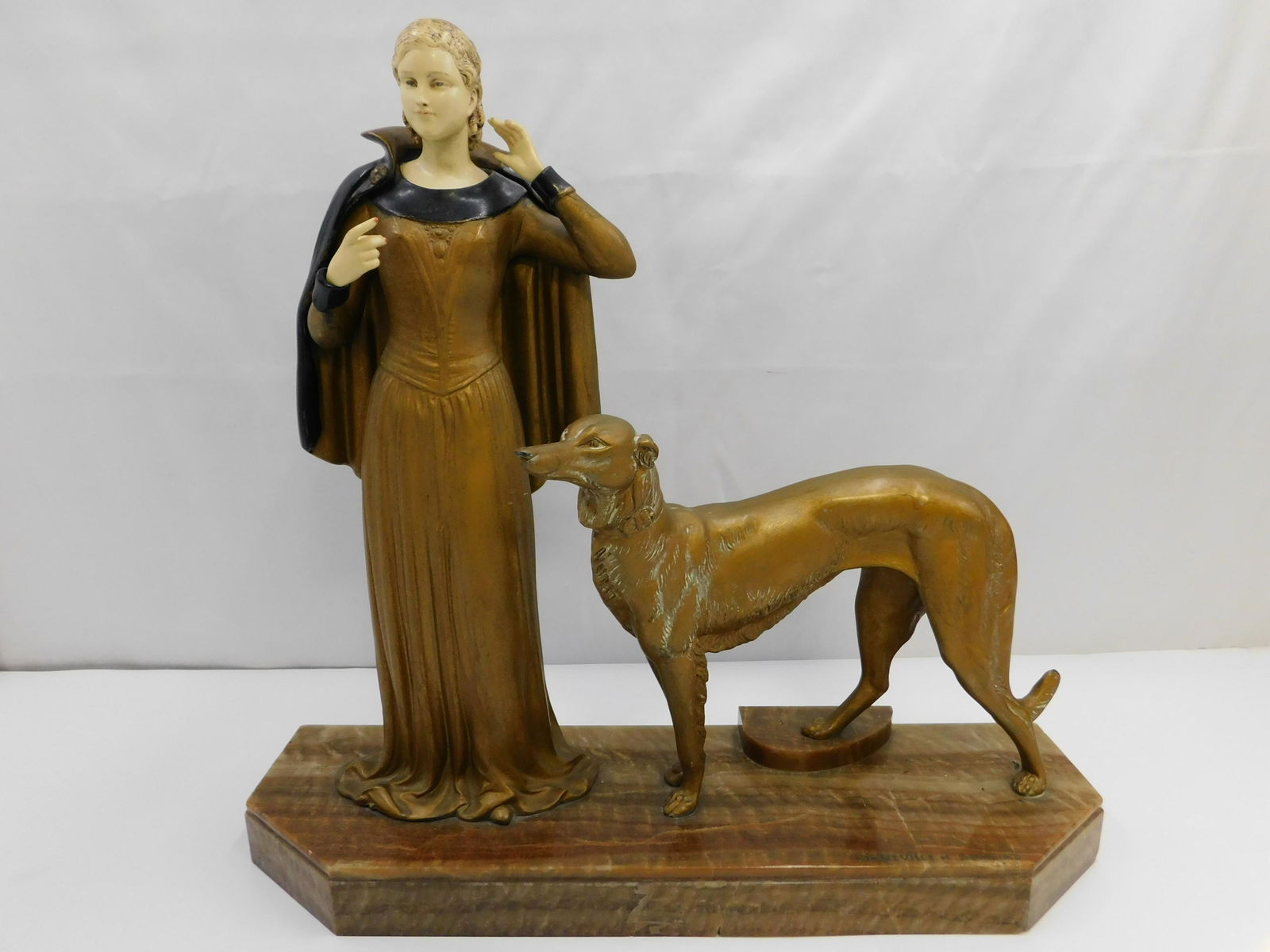 Mixed Metal Art Deco Statue (1 of 6)