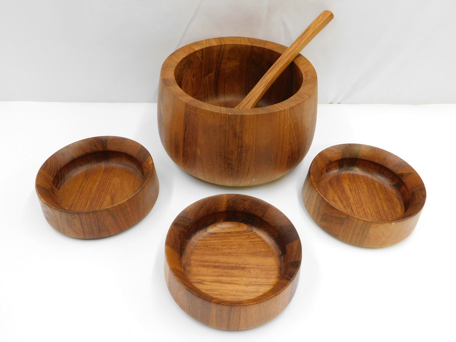 Dansk Teak Wood Salad Bowl Set (1 of 4)