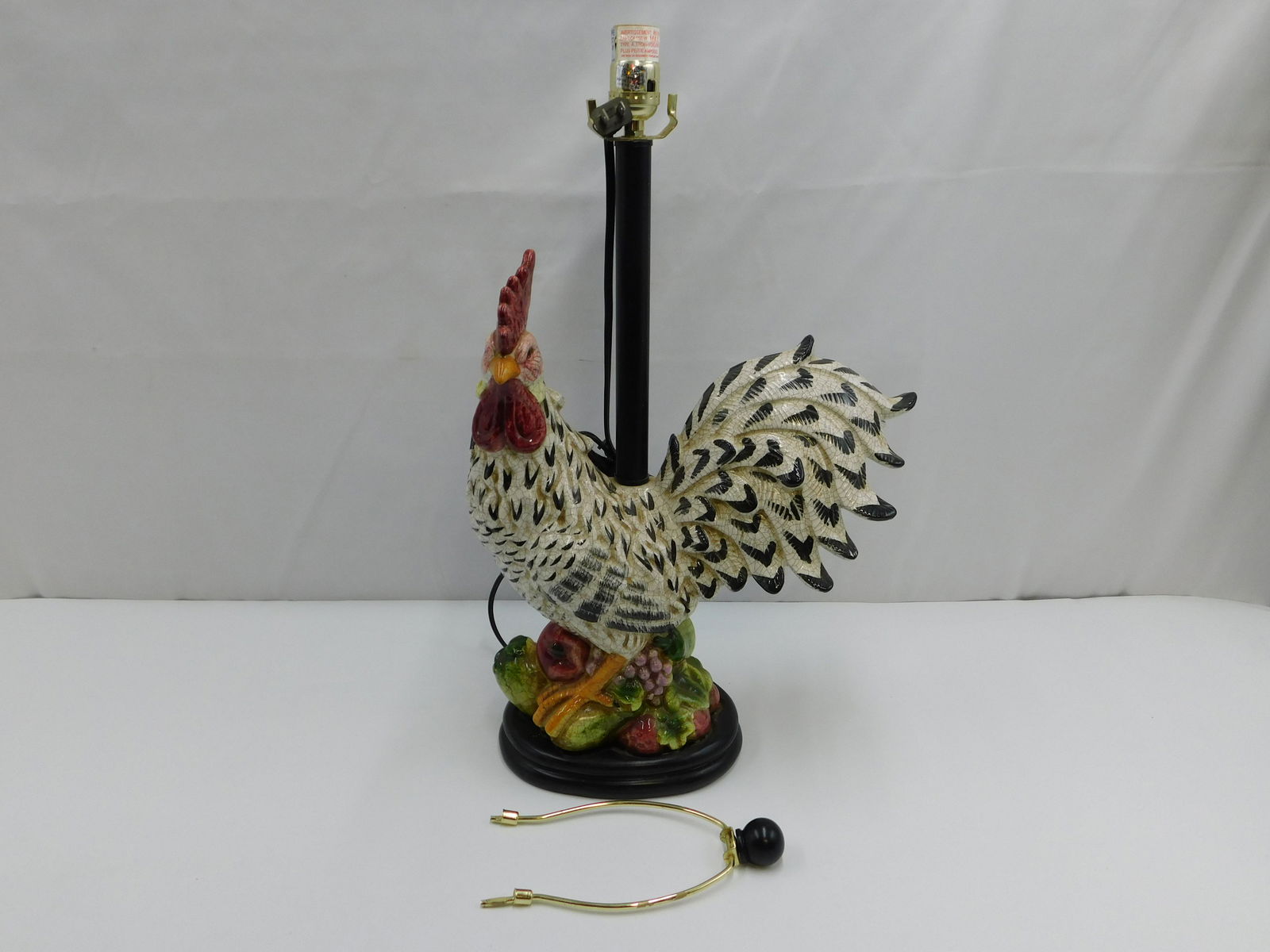 Majolica Rooster Table Lamp (1 of 4)