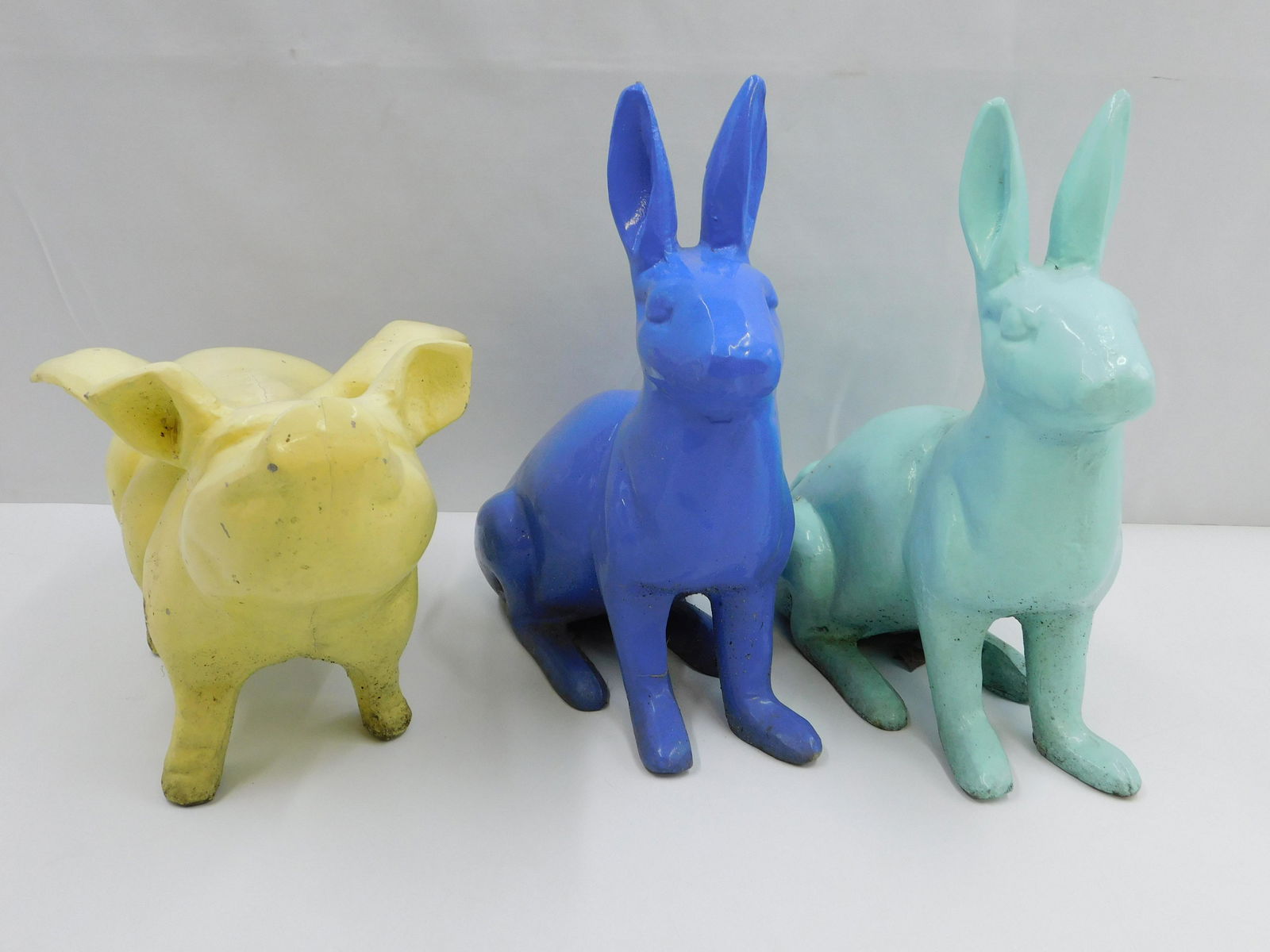 Lot of 3 Cast Metal Garden Animals (#0199) on Feb 16, 2023 | Bodnar's Auction Sales in NJ Lot of 3 Cast Metal Garden Animals (#0199) on Feb 16, 2023 | Bodnar's Auction Sales in NJ