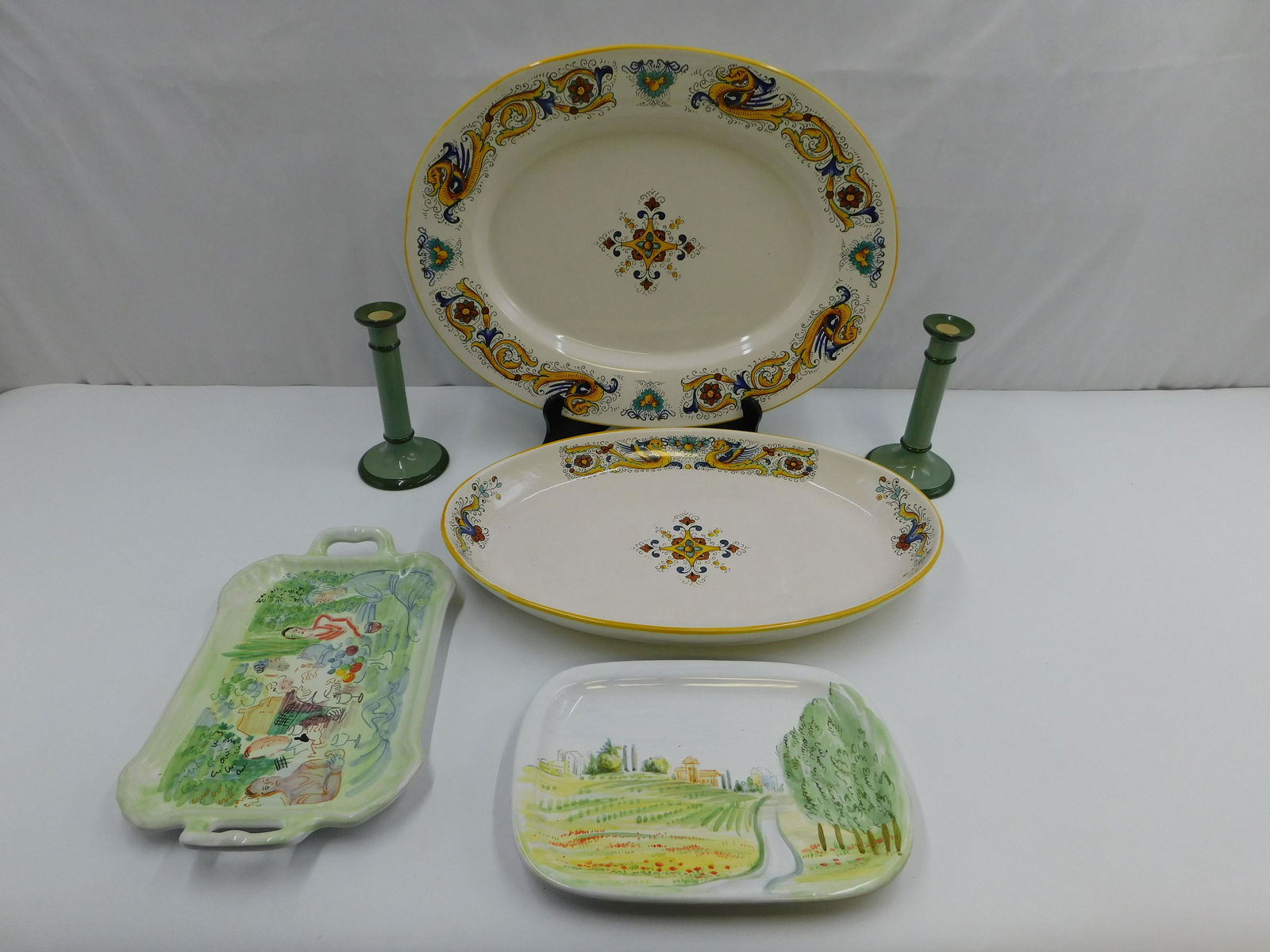 Lot of Art Pottery Serving Pieces (1 of 9)