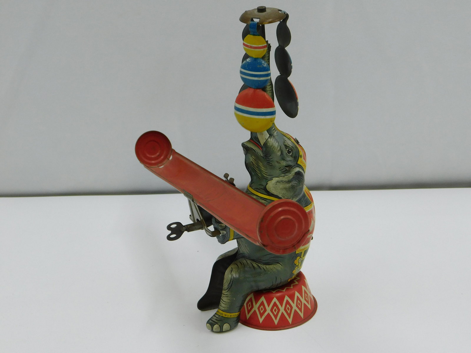 Vintage Circus Elephant Tin Litho Wind Up Toy (1 of 6)