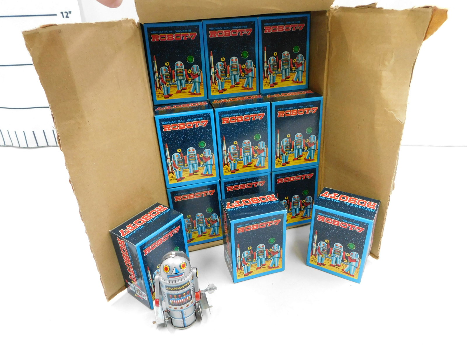 Full Case of 36 Mechanical Walking Robot-7 Tin Toys (1 of 4)